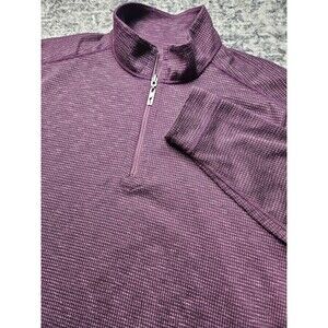 Tommy Bahama Mens 1/4 Zip Reversible Pullover Sweater Purple Size XL